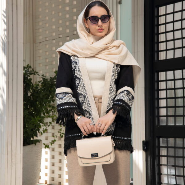 پالتو سویتت دخترونه ایینه کاری ریش دار MISS ROSO