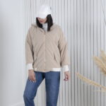 کاپشن کوتاه دخترونه کلاه دار پایین کش