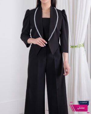 کراپ کت مازراتی نگین دار MAHYA