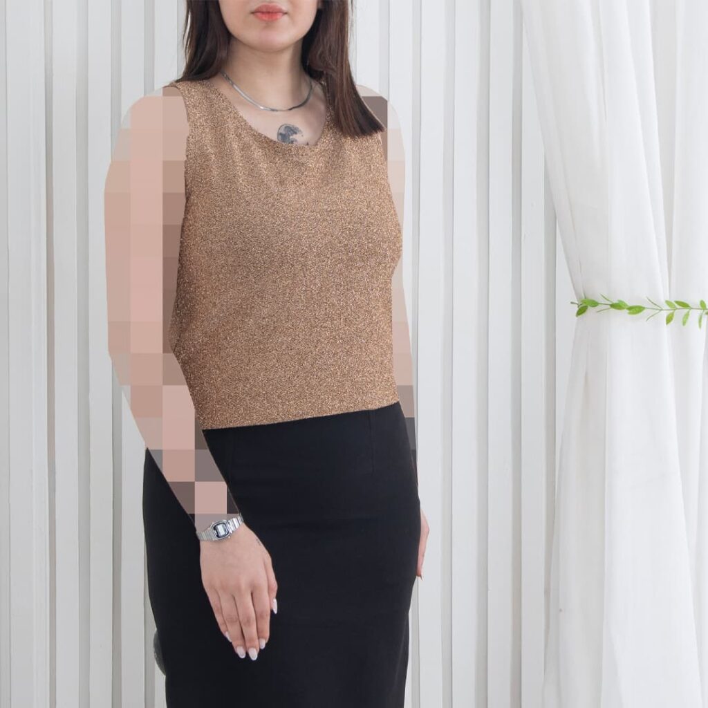 تاپ لمه یقه گرد NAFIS DRESS