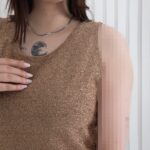 تاپ لمه یقه گرد NAFIS DRESS