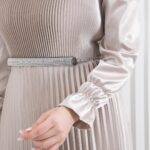 پیراهن ساتن تمام پلیسه ETOK