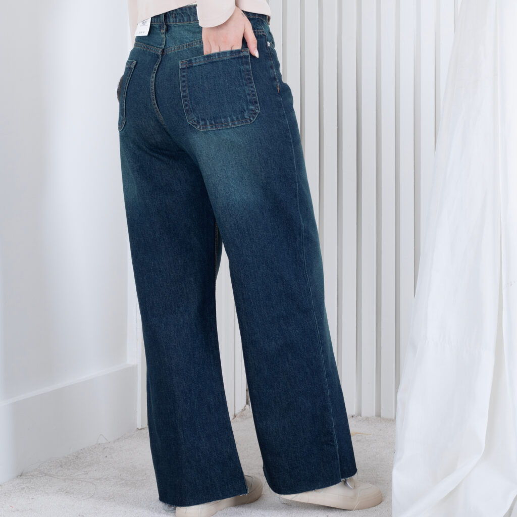شلوار جین دخترونه بگ دمپا کات ZARA 19386