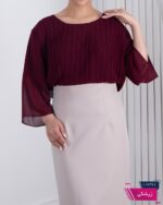 تونیک زنونه حریر پلیسه ARAS - Image 6