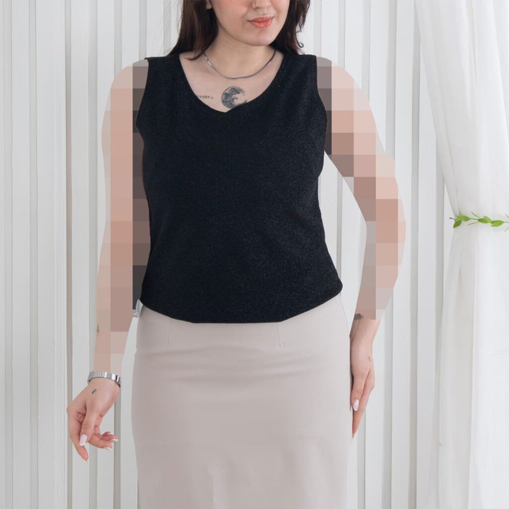 تاپ لمه یقه گرد NAFIS DRESS