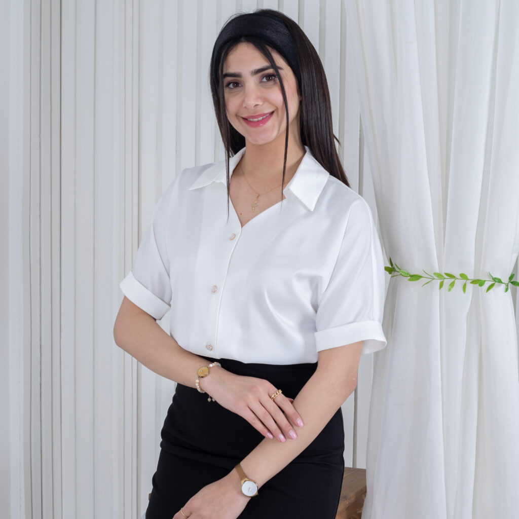 شومیز ساتن آستین کوتاه VALERIE