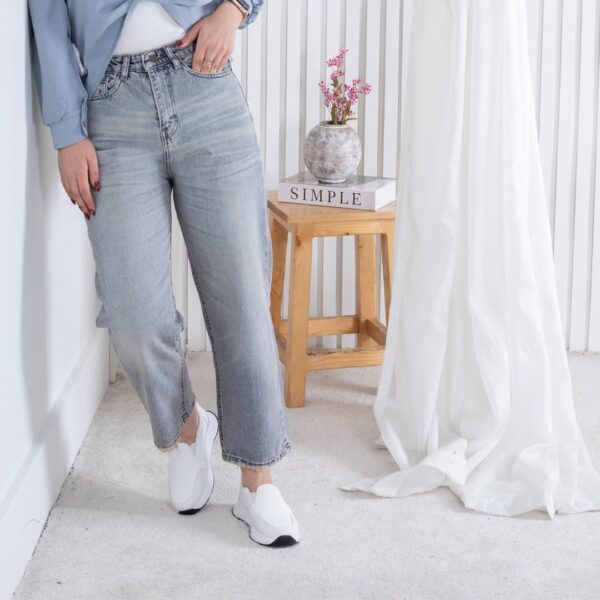 شلوار جین دخترونه واید لگ THREE JEANS 19023