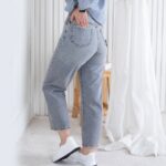 شلوار جین دخترونه واید لگ THREE JEANS 19023