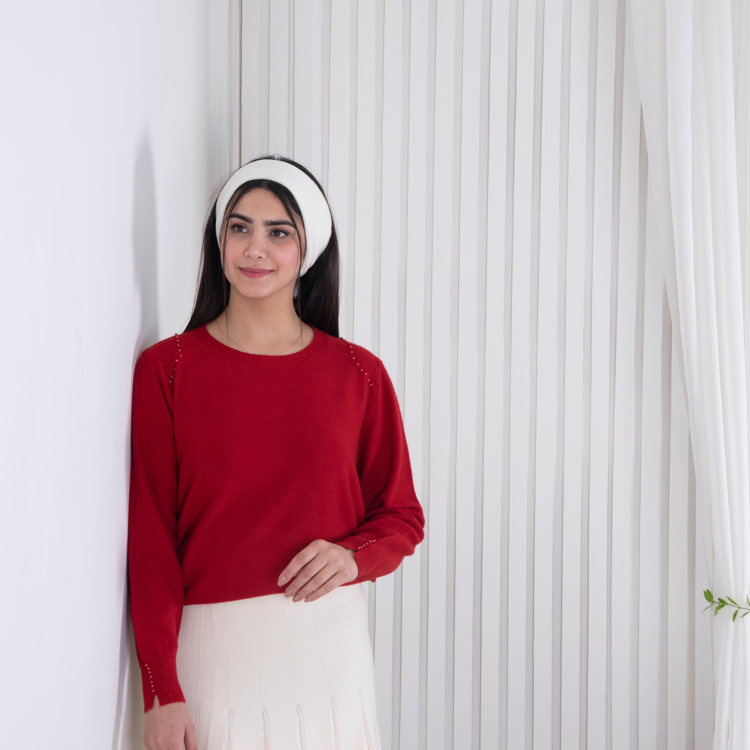 بافت دخترونه سرشونه گیپور مروارید