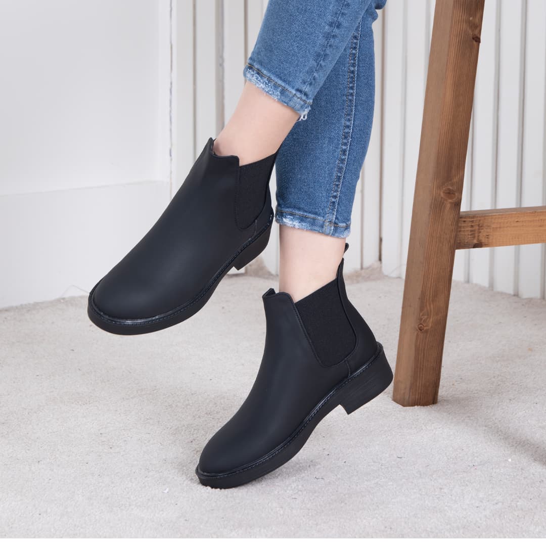 نیم بوت دو طر کش مات الگان