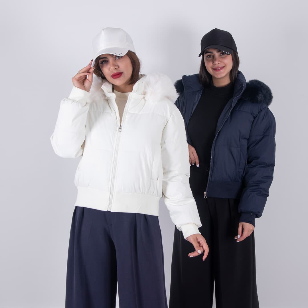 کاپشن وارداتی کلاه خز پایین کش MUFEILAN 970