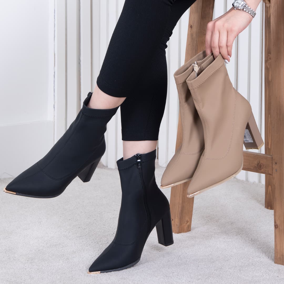 نیم بوت پاشنه جلو فلز