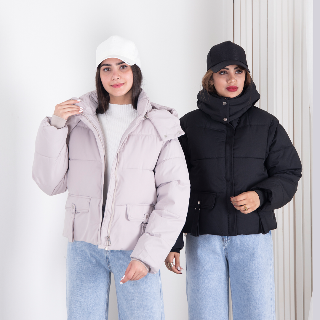 کاپشن دخترانه وارداتی پافر شو YISIDEMAN 8802