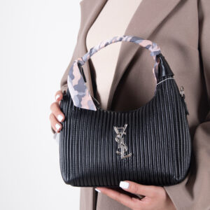 کیف چرم تک بند شال دار YSL