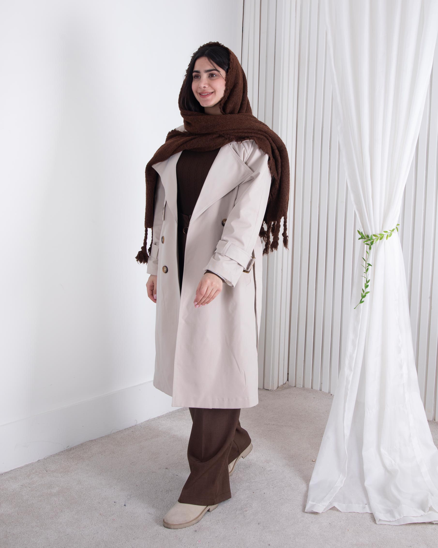 بارونی کتان دخترونه 6 دکمه ZARA بارونی کتان دخترونه 6 دکمه ZARA - Image 1