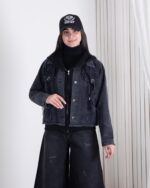 هودی و کت جین پایین ریش کمربنددارMOBAMO/118/7