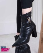 نیم بوت پاشنه چرم جلو فلز YSL - Image 5