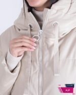 کاپشن وارداتی دخترونه چرم کلاه دار SHEIN - Image 4