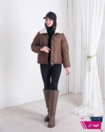 کاپشن دخترونه وارداتی یقه خز MEIZHIYIDUO - Image 5