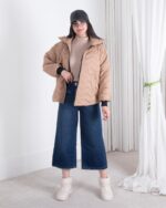 کاپشن دخترونه هفت هشتی مچ کش بافت