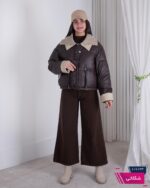 کاپشن وارداتی دخترونه یقه بافت XUEYUGE - Image 6