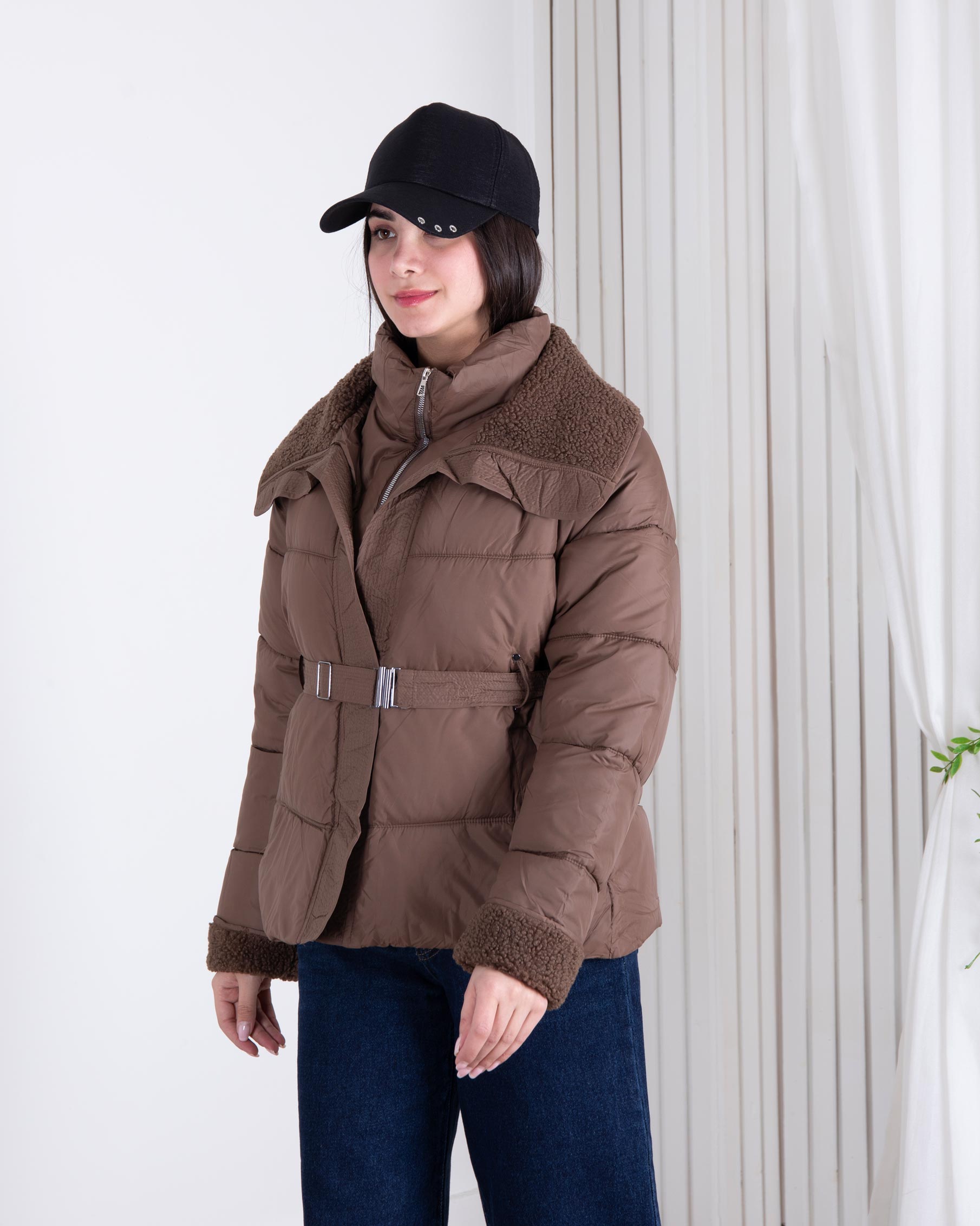 کاپشن وارداتی دخترونه کمربند دار CHUXIN 05 کاپشن وارداتی دخترونه کمربند دار CHUXIN 05 - Image 1