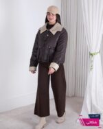 کاپشن وارداتی دخترونه یقه بافت XUEYUGE - Image 5