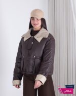 کاپشن وارداتی دخترونه یقه بافت XUEYUGE - Image 4