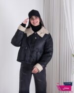 کاپشن وارداتی دخترونه یقه بافت XUEYUGE - Image 3