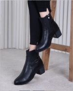 نیم بوت چرم جلوکش سگک کمربندی E