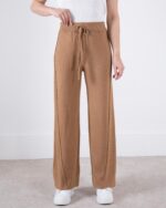 شلوار بافت دخترونه بگ نوار دار