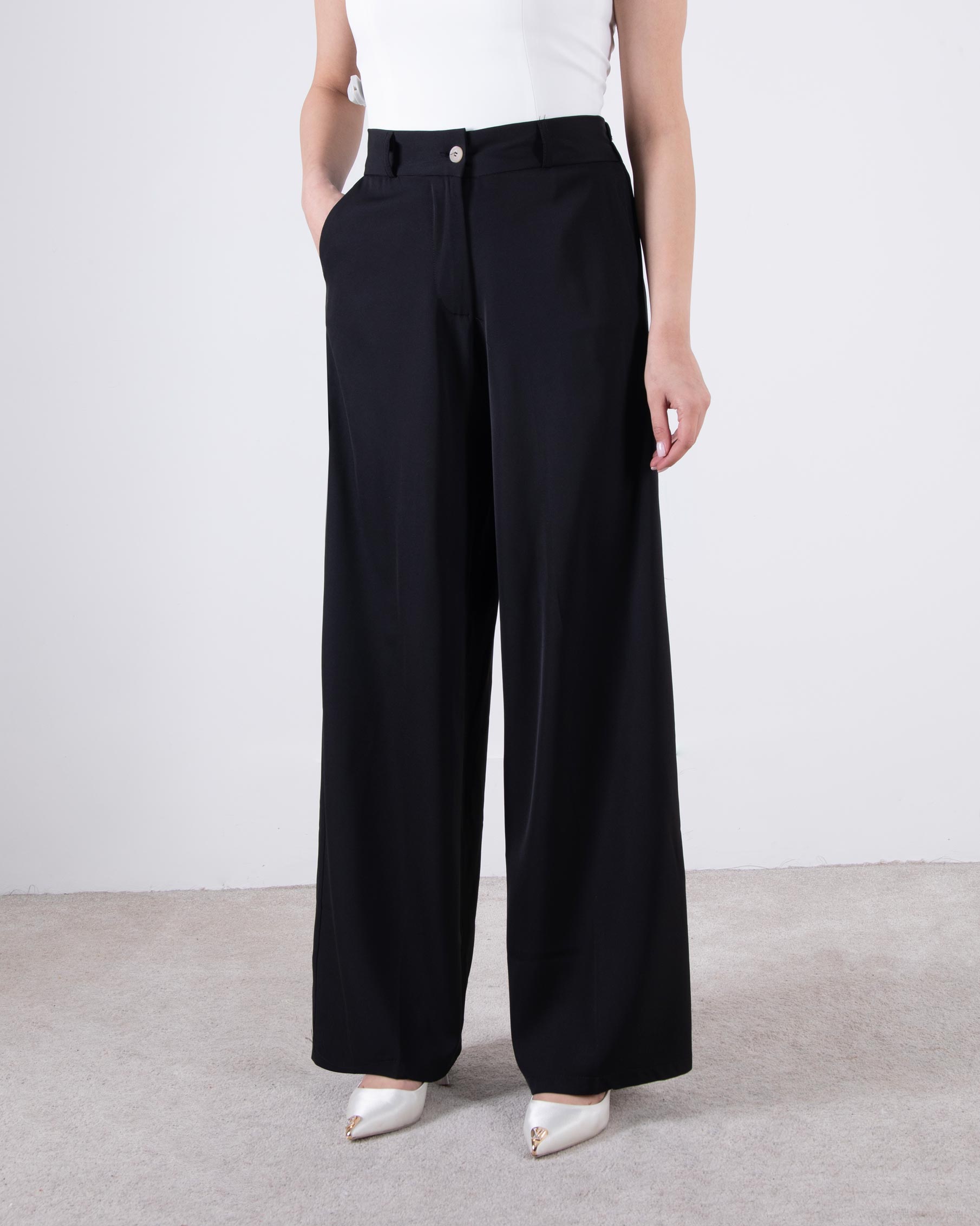 کت مازراتی آستین سه ربع NAFIS شلوار پارچه ای دخترونه گلکسی کمر کشOXYGEN - Image 1