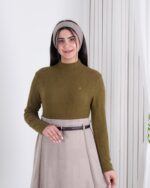 بلوز بافت دخترونه یقه 2 سانت برجسته