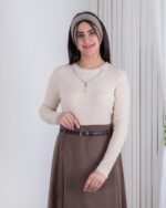 بلوز بافت دخترونه یقه زنجیر D - Image 2