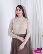 بلوز بافت دخترونه جلو دکمه جیب نما - Image 6