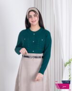 بلوز بافت دخترونه جیب نما مرواریدی - Image 2