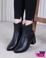 نیم بوت چرم جلوکش سگک کمربندی E - Image 2