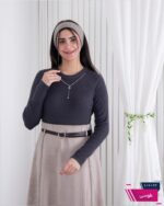 بلوز بافت دخترونه یقه زنجیر D - Image 10