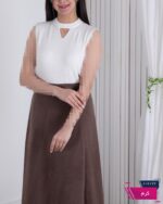 تاپ یقه باز مروارید - Image 3