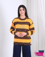 بلوز بافت دخترونه راه راه LOVE - Image 3