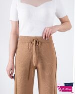 شلوار بافت دخترونه بگ نوار دار - Image 4