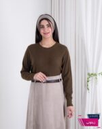 بلوز بافت دخترونه یقه گرد پاپیون - Image 3