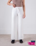 شلوار بافت دخترونه بگ نوار دار - Image 3