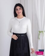 بلوز بافت دخترونه یقه زنجیر D - Image 7