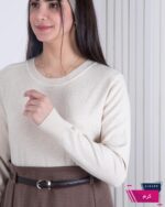 بلوز بافت دخترونه یقه گرد پاپیون - Image 4