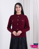 بلوز بافت دخترونه جلو دکمه جیب نما - Image 3