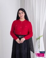 بلوز بافت دخترونه جیب نما مرواریدی - Image 3