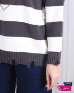 بلوز بافت دخترونه راه راه LOVE - Image 6