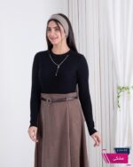 بلوز بافت دخترونه یقه زنجیر D - Image 5