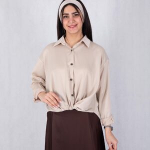 شومیز ساتن گره ای TAFFETA